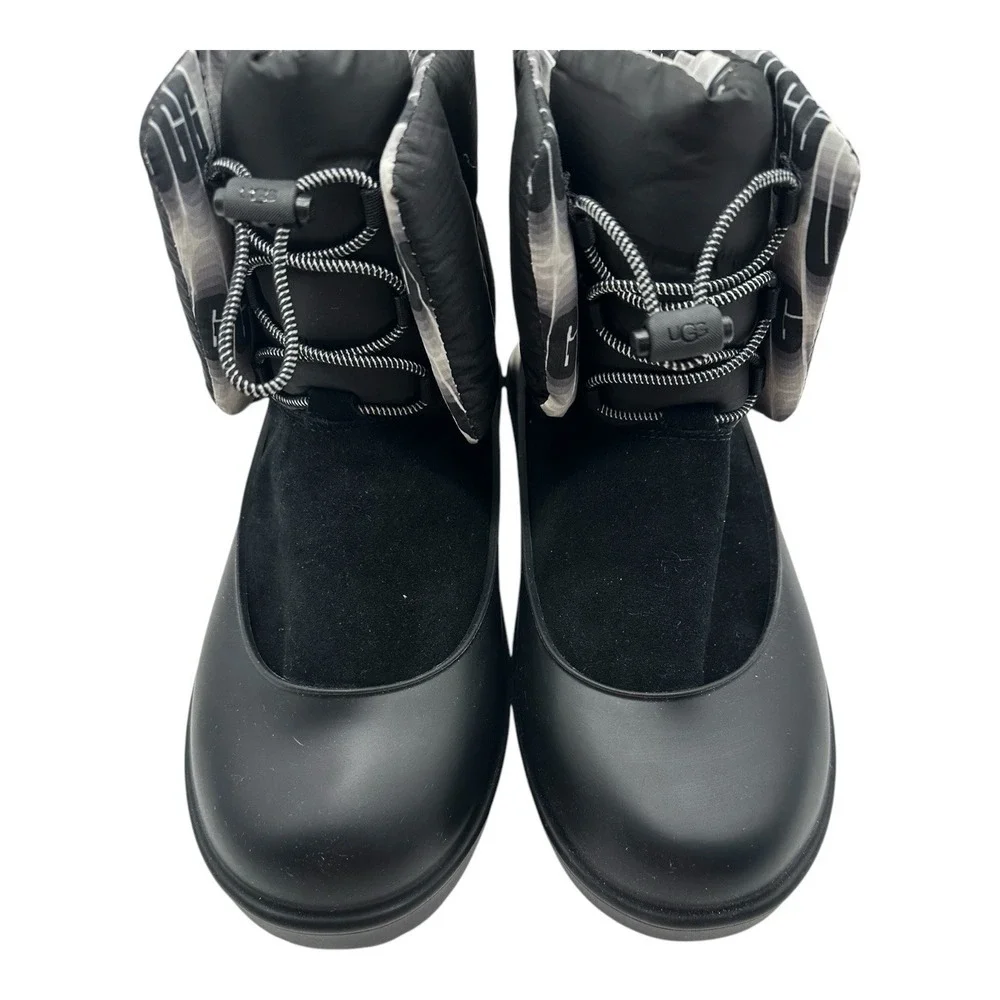 UGG Classic Maxi Toggle Boots Womens 7 Black Suede Sheepskin Winter 1130670‎
